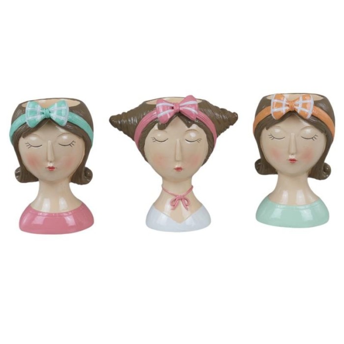 VASETTO FIGURA DONNA 3 ASS H. 11.2CM.